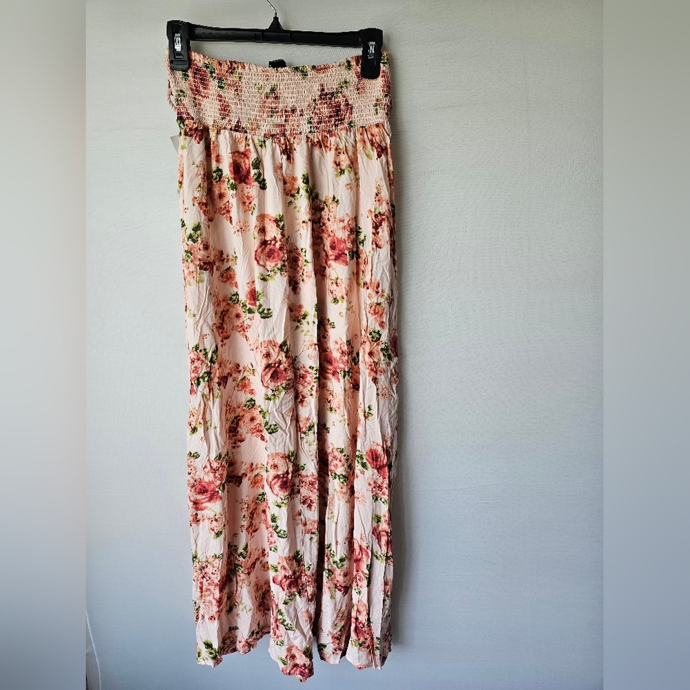 Forever 21 Floral Maxi Skirt (NWT), Size M, with Rope Belt and Side Slits - Picture 11 of 16